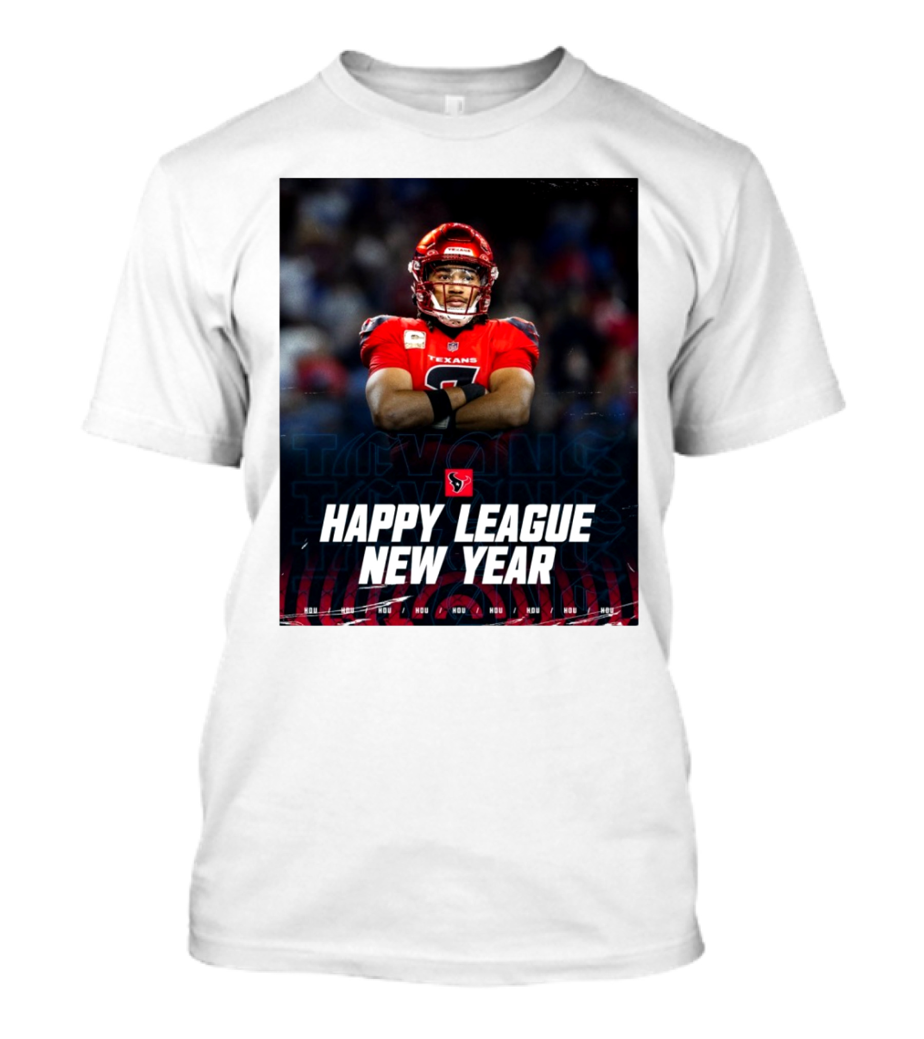 CJ Stroud Texans Happy League New Year HOU T-Shirt