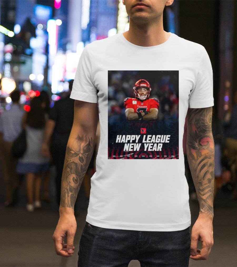 CJ Stroud Texans Happy League New Year HOU T-Shirt