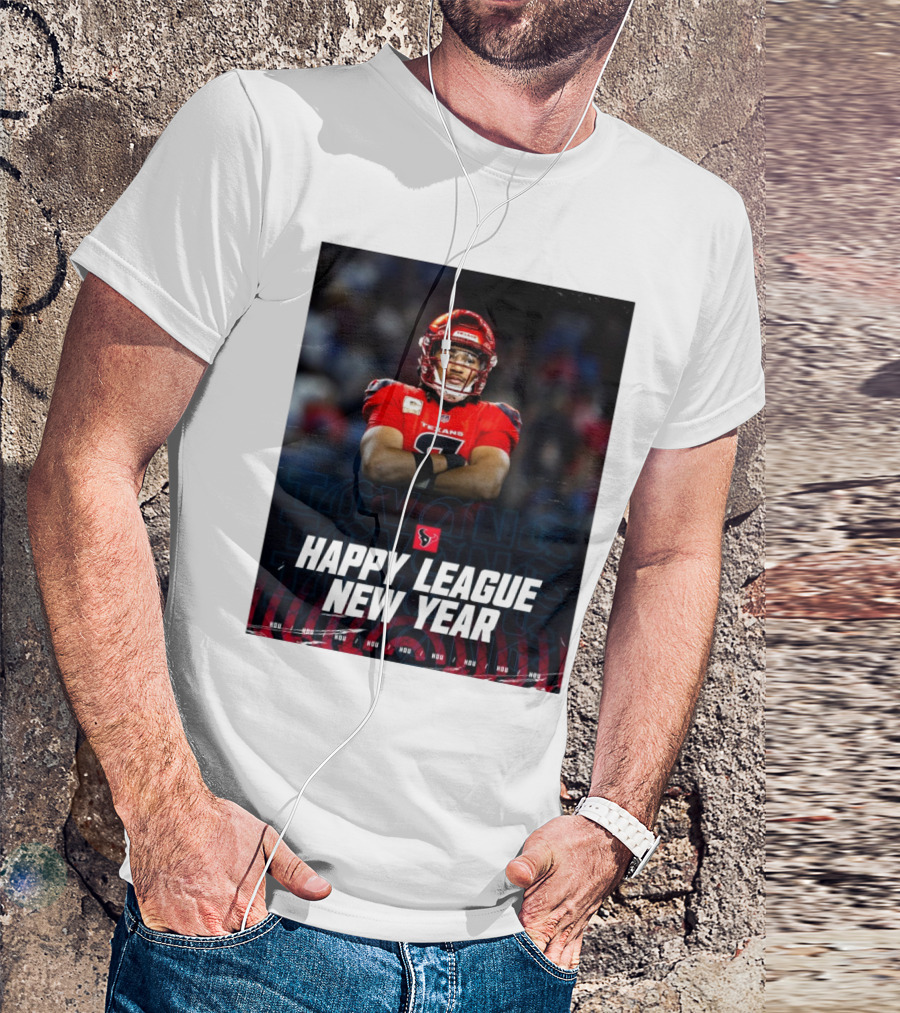 CJ Stroud Texans Happy League New Year HOU T-Shirt