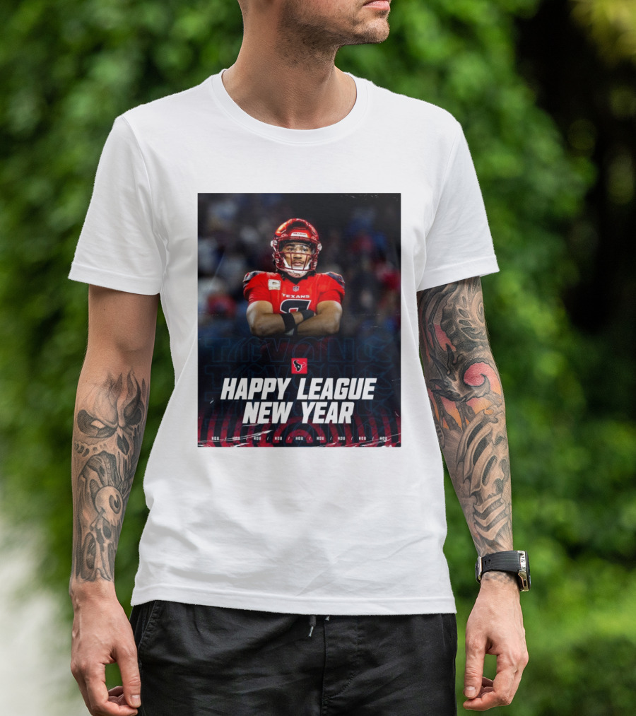 CJ Stroud Texans Happy League New Year HOU T-Shirt