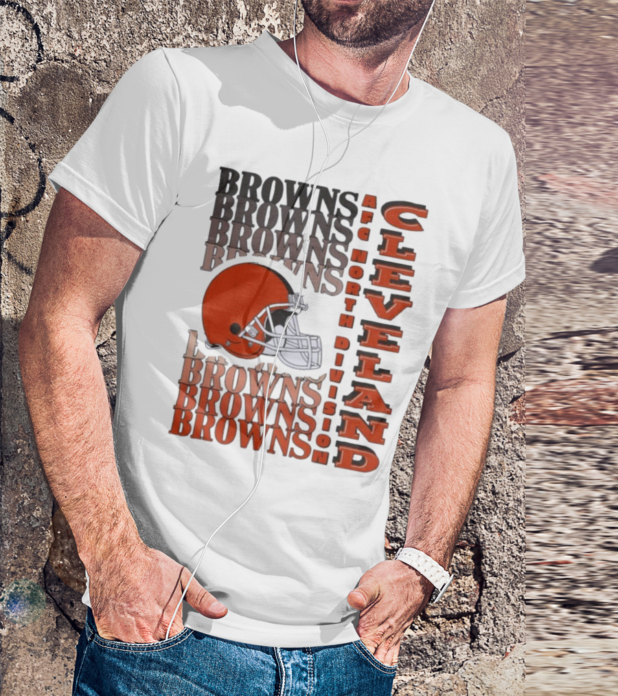 Cleveland Browns AFC North Division Browns Helmet T-Shirt