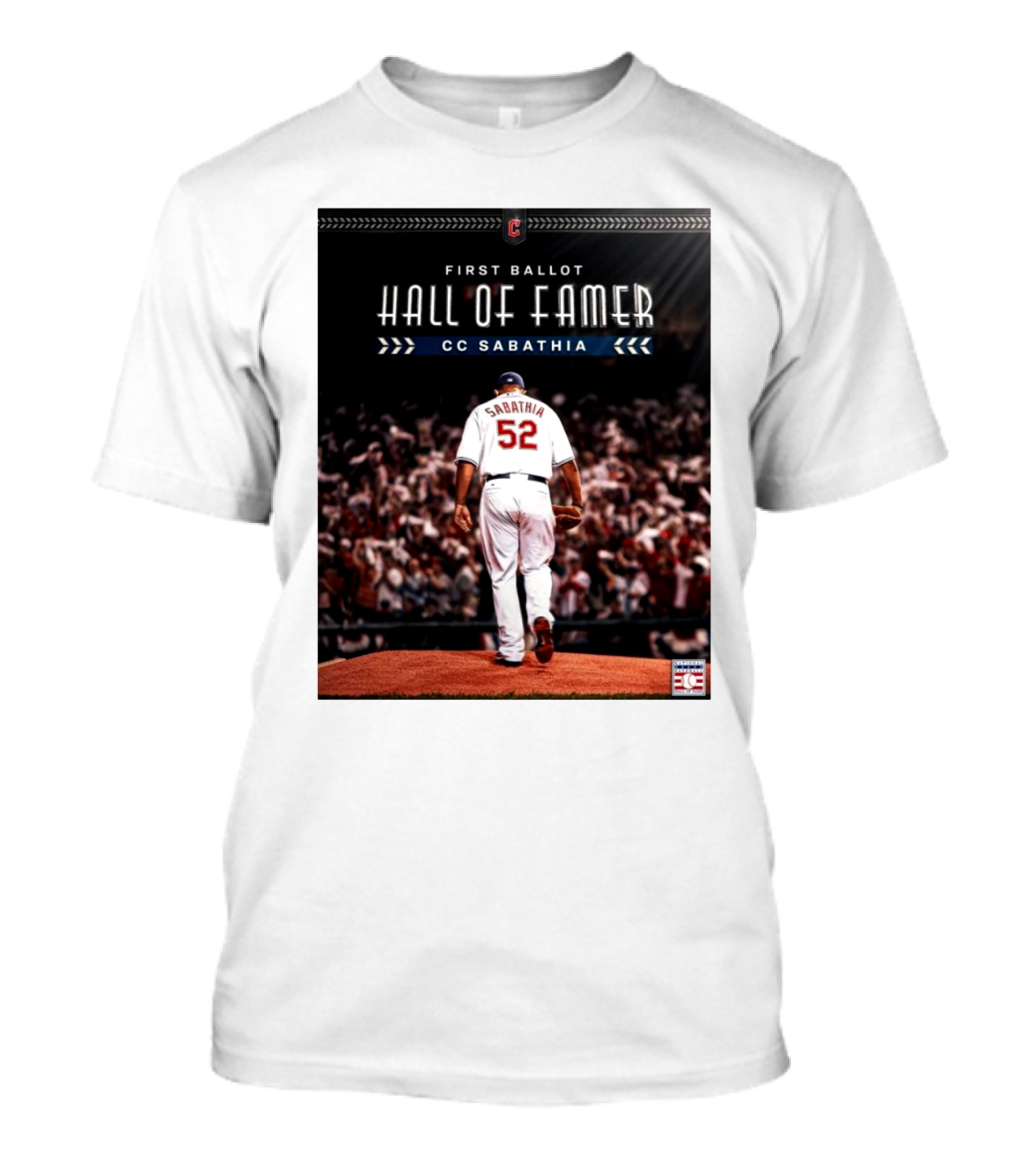 Cleveland Guardians CC Sabathia First Ballot Hall Of Famer 2025 T-Shirt