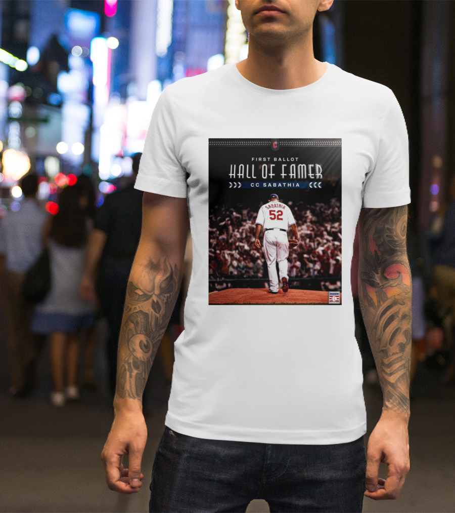 Cleveland Guardians CC Sabathia First Ballot Hall Of Famer 2025 T-Shirt