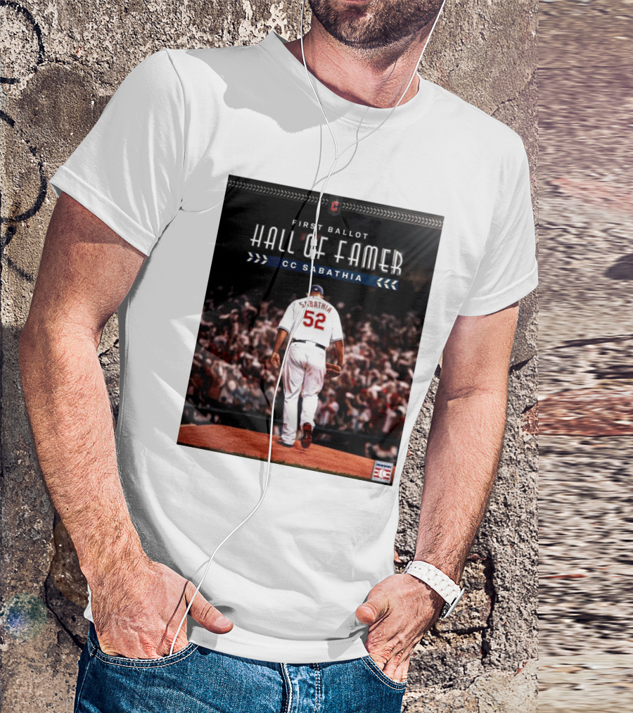 Cleveland Guardians CC Sabathia First Ballot Hall Of Famer 2025 T-Shirt