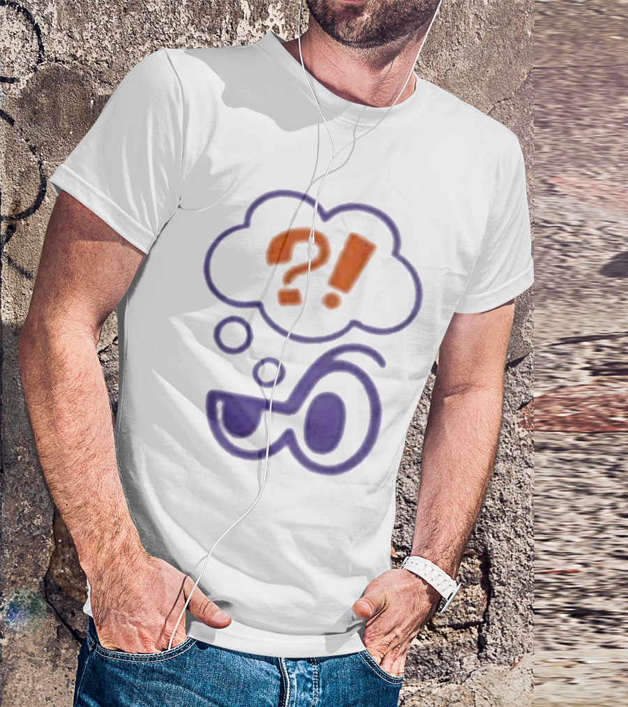 Clooless Core Bubble Brain Question Mark Exclamation Point T-Shirt
