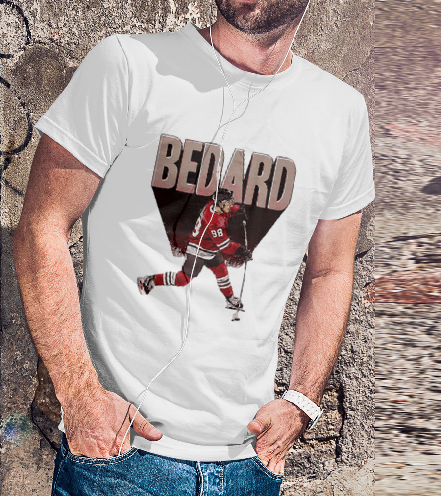 Connor Bedard Chicago Blackhawks NHL Hockey Number 98 Vintage Style T-Shirt