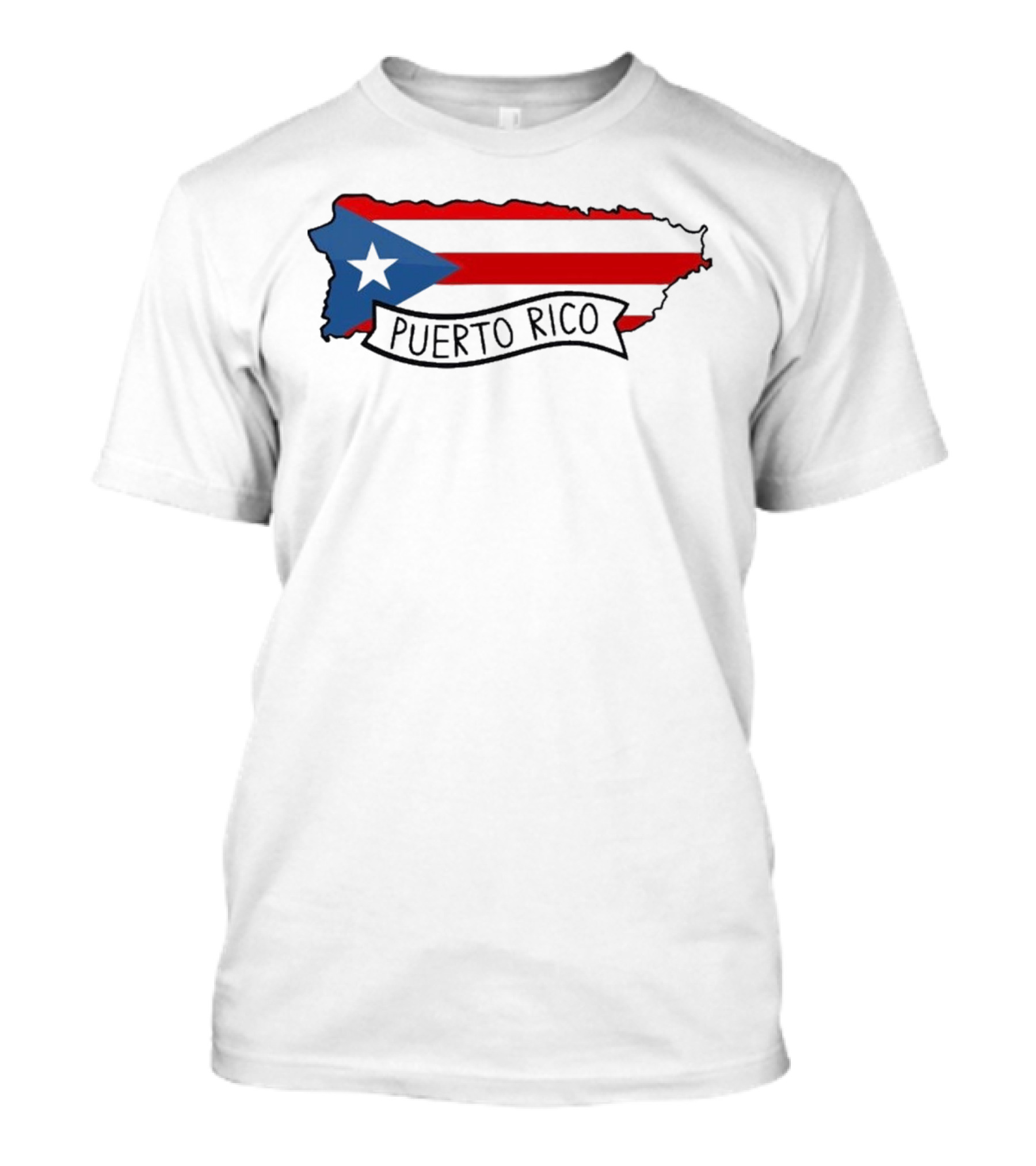 Dayjaavu Puerto Rico Flag And Island Map T-Shirt