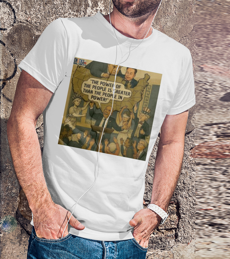 Cory Booker The Power Of The People Is Greater Than The People In Power USA Checks And Balances 2025 T-Shirt