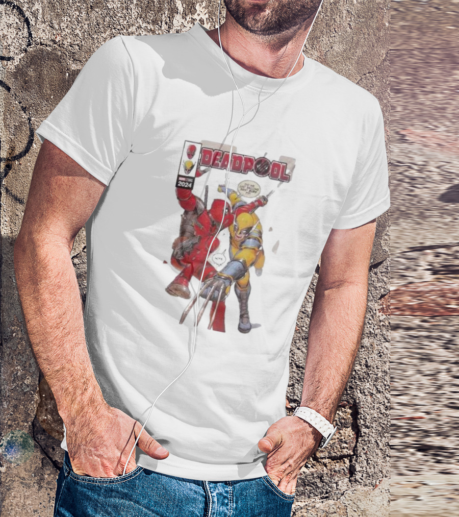 DEADPOOL Wolverine Comic Cover 2024 Issue Featuring Iconic Marvel Heroes Clashing T-Shirt
