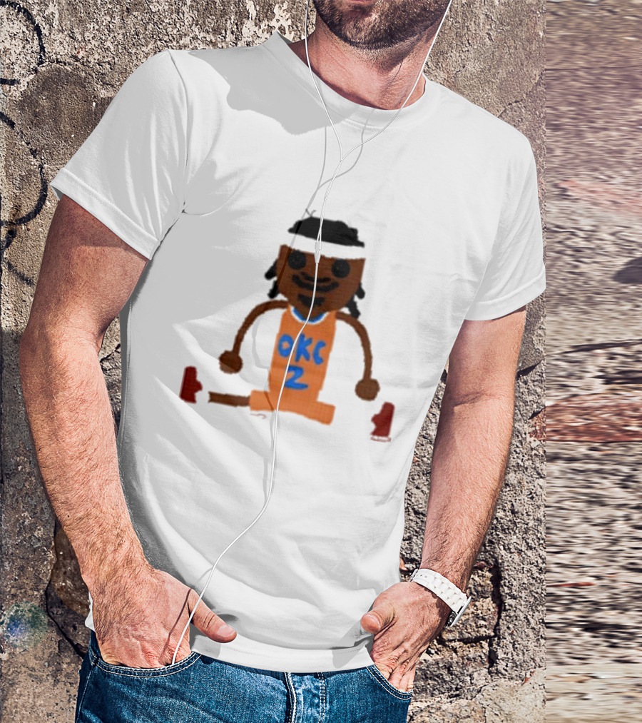 Oklahoma City Thunder Shai Gilgeous-Alexander Crochet Style OKC 2 T-Shirt