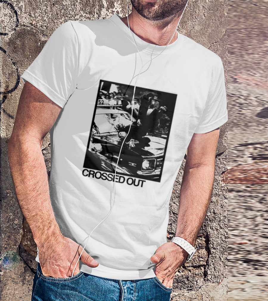 Crossed Out Never Forget Protest Scene Vintage Photography T-Shirt