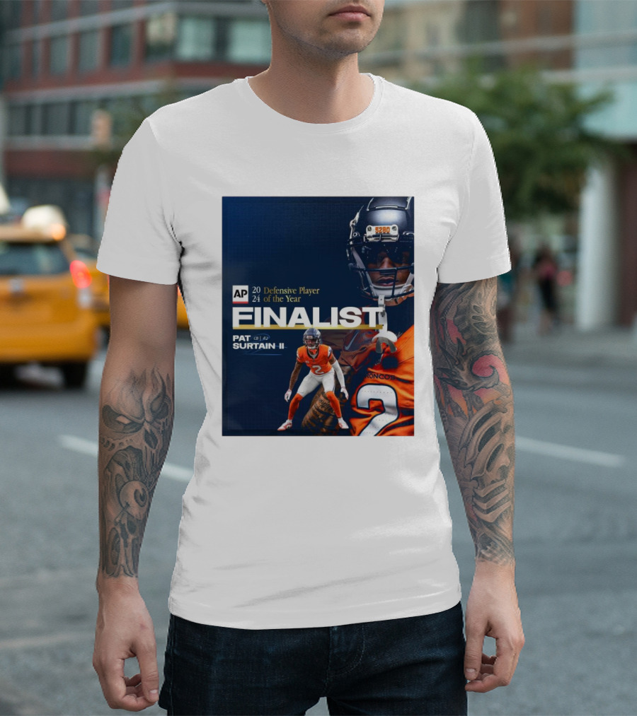 Denver Broncos Pat Surtain II AP Defensive Player Of The Year Finalist 2024 Signature T-Shirt