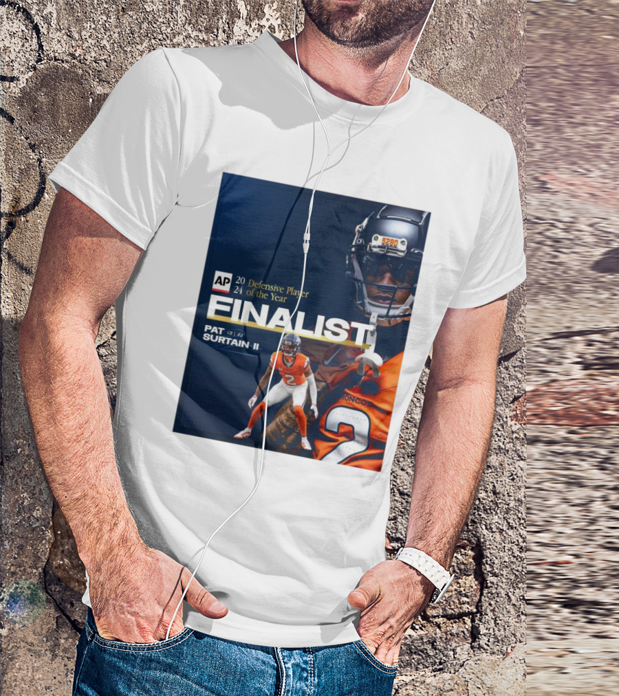 Denver Broncos Pat Surtain II AP Defensive Player Of The Year Finalist 2024 Signature T-Shirt