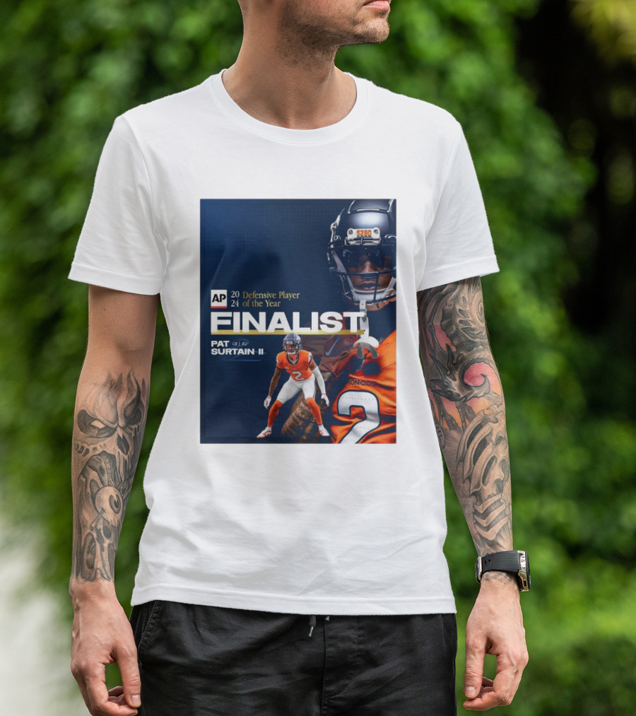 Denver Broncos Pat Surtain II AP Defensive Player Of The Year Finalist 2024 Signature T-Shirt