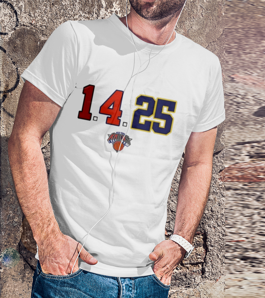 Derrick Rose Numbers 14 25 New York Knicks T-Shirt
