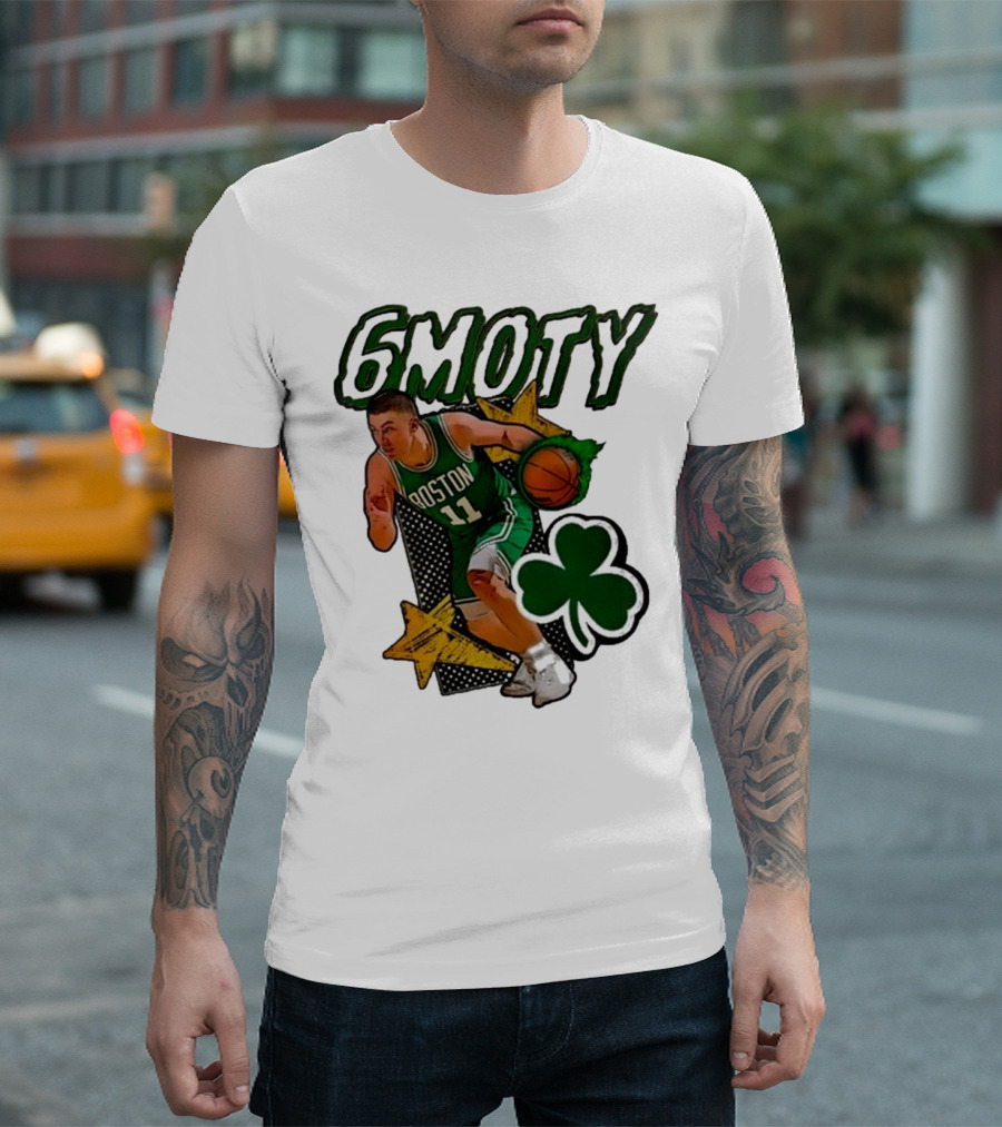 Boston Celtics Derrick White Payton Pritchard 6Moty Shamrock Basketball T-Shirt