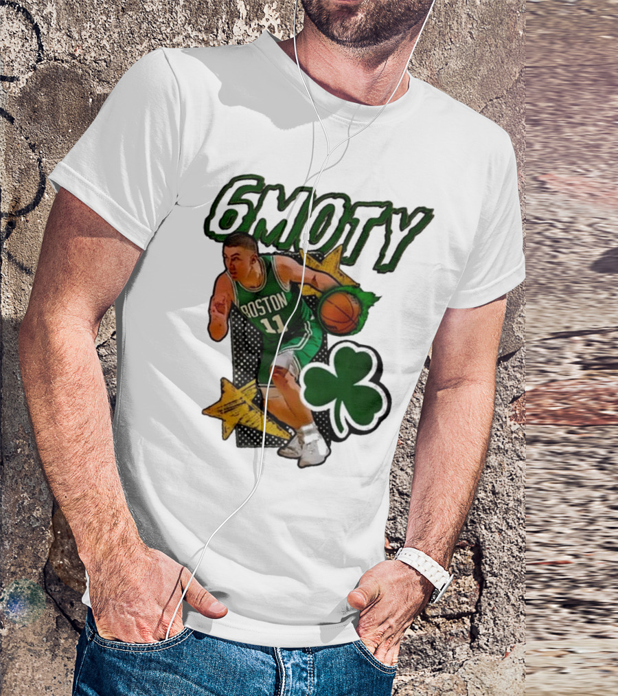 Boston Celtics Derrick White Payton Pritchard 6Moty Shamrock Basketball T-Shirt