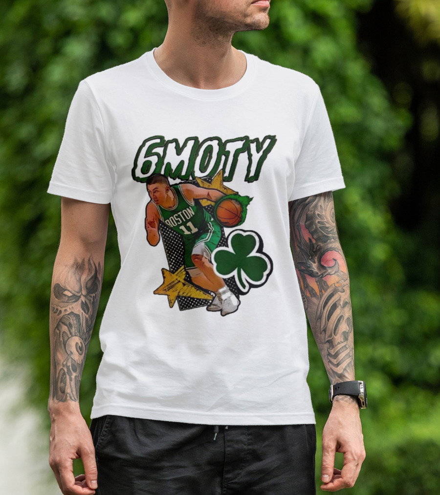 Boston Celtics Derrick White Payton Pritchard 6Moty Shamrock Basketball T-Shirt