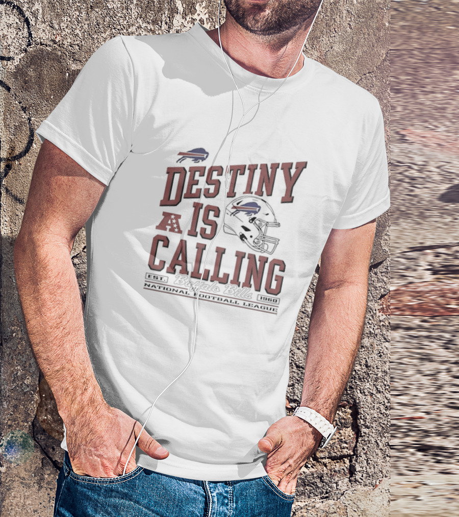 Destiny Is Calling Vintage Buffalo Bills Football Helmet T-Shirt