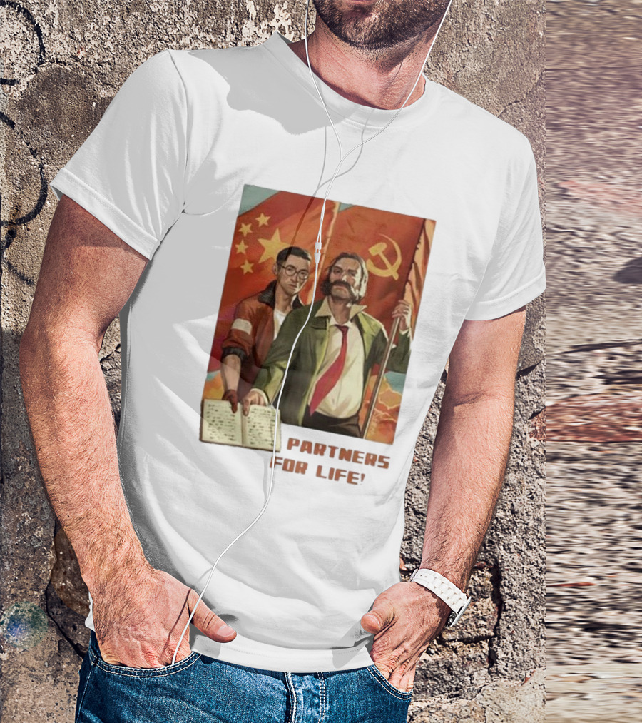Disco Elysium 2025 Partners For Life Soviet Chinese Flag Art T-Shirt