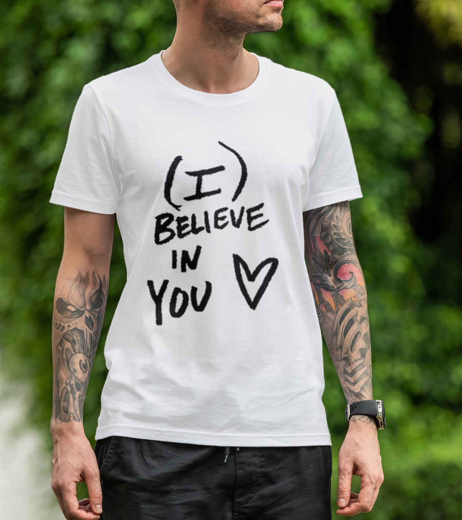 I Believe In You Heart Design Dj Scheme T-Shirt
