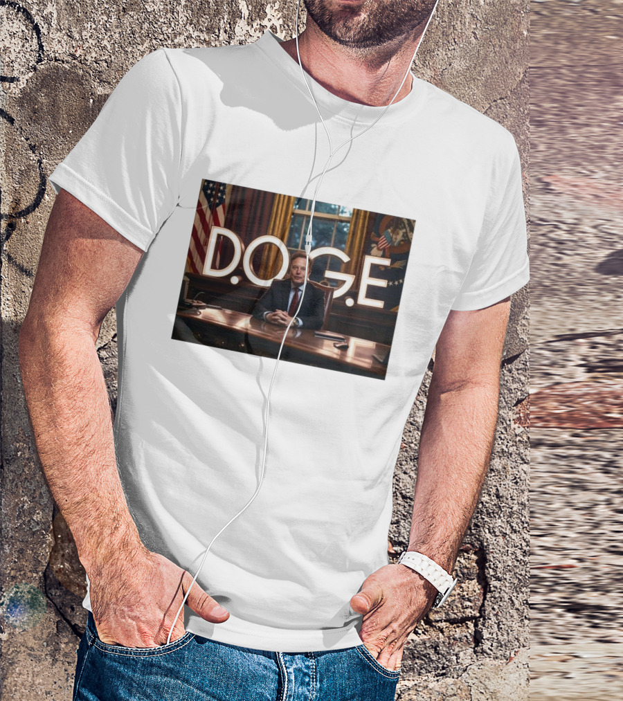 Dogecoin Elon Musk DOGE Department Of Government Efficiency Oval Office T-Shirt