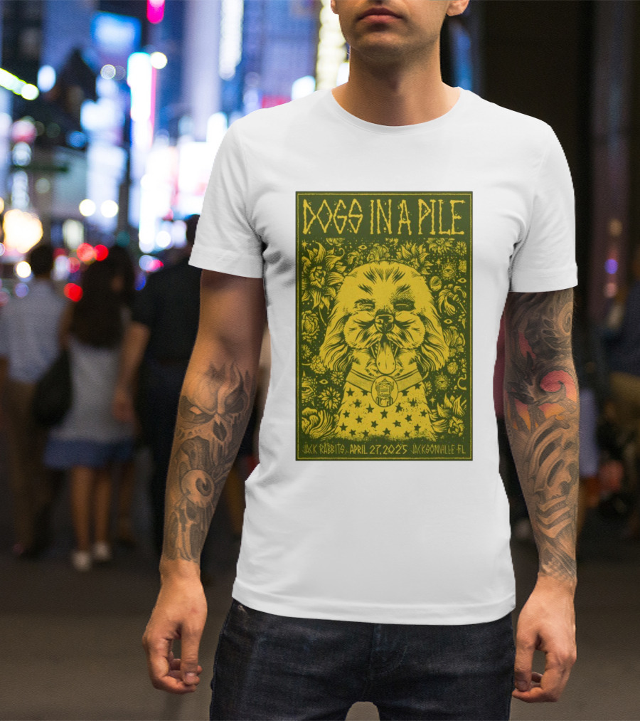 Dogs In A Pile Jack Rabbits April 27 2025 Jacksonville FL T-Shirt