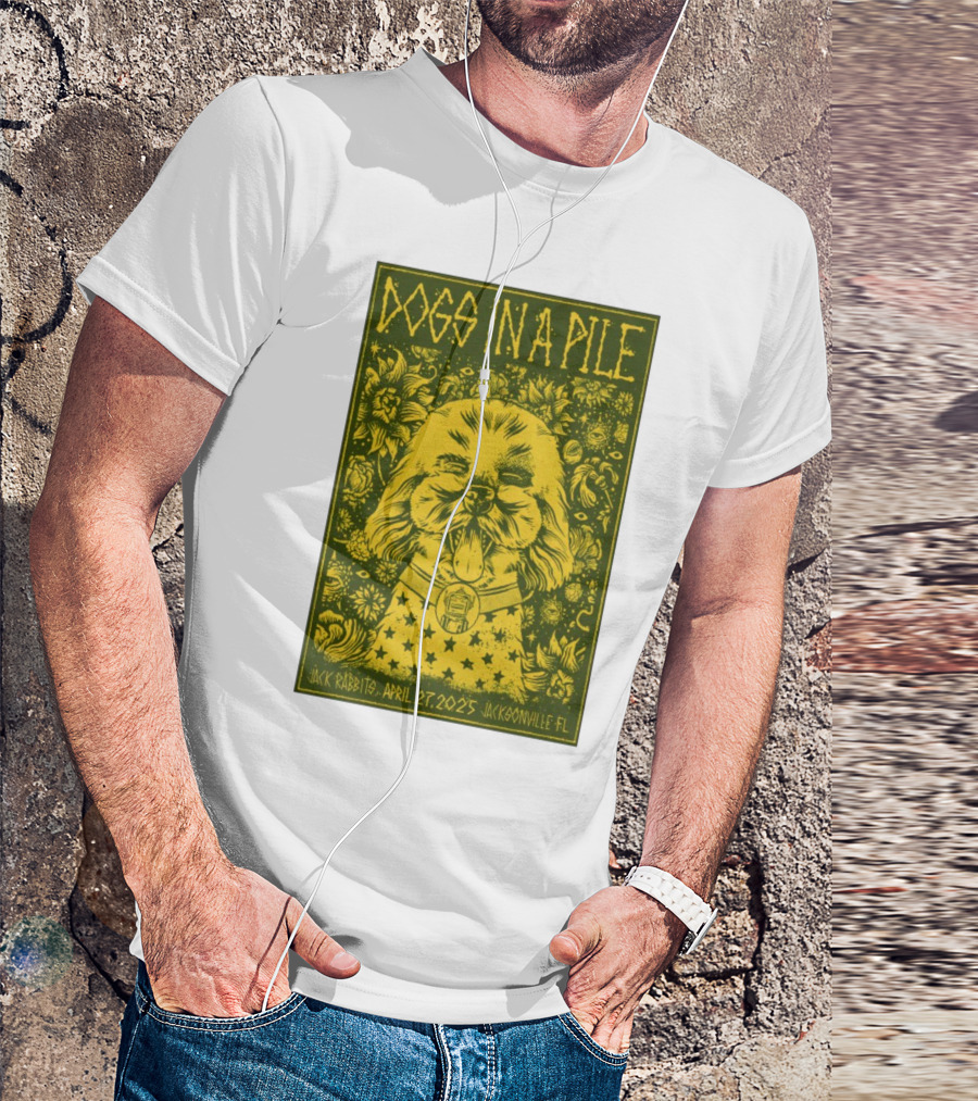 Dogs In A Pile Jack Rabbits April 27 2025 Jacksonville FL T-Shirt