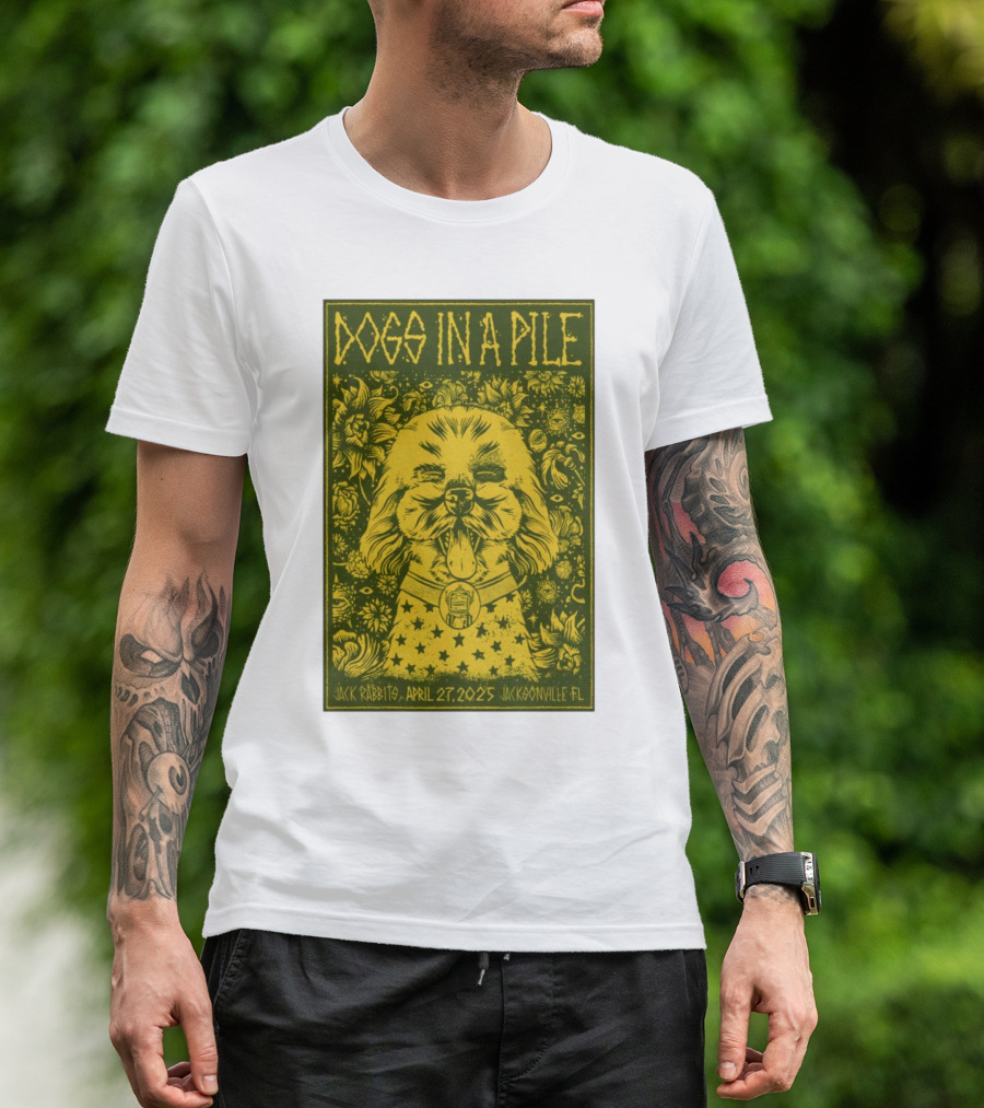 Dogs In A Pile Jack Rabbits April 27 2025 Jacksonville FL T-Shirt