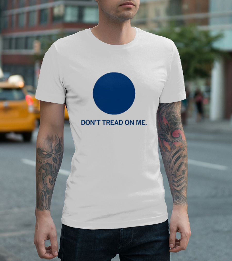 Don’t Tread On Me Blue Dot Circular Emblem T-Shirt