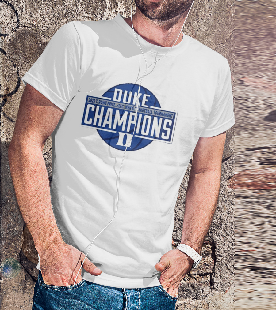 Duke Champions 2025 T. Rowe Price ACC Men's Basketball Tournament T-Shirt