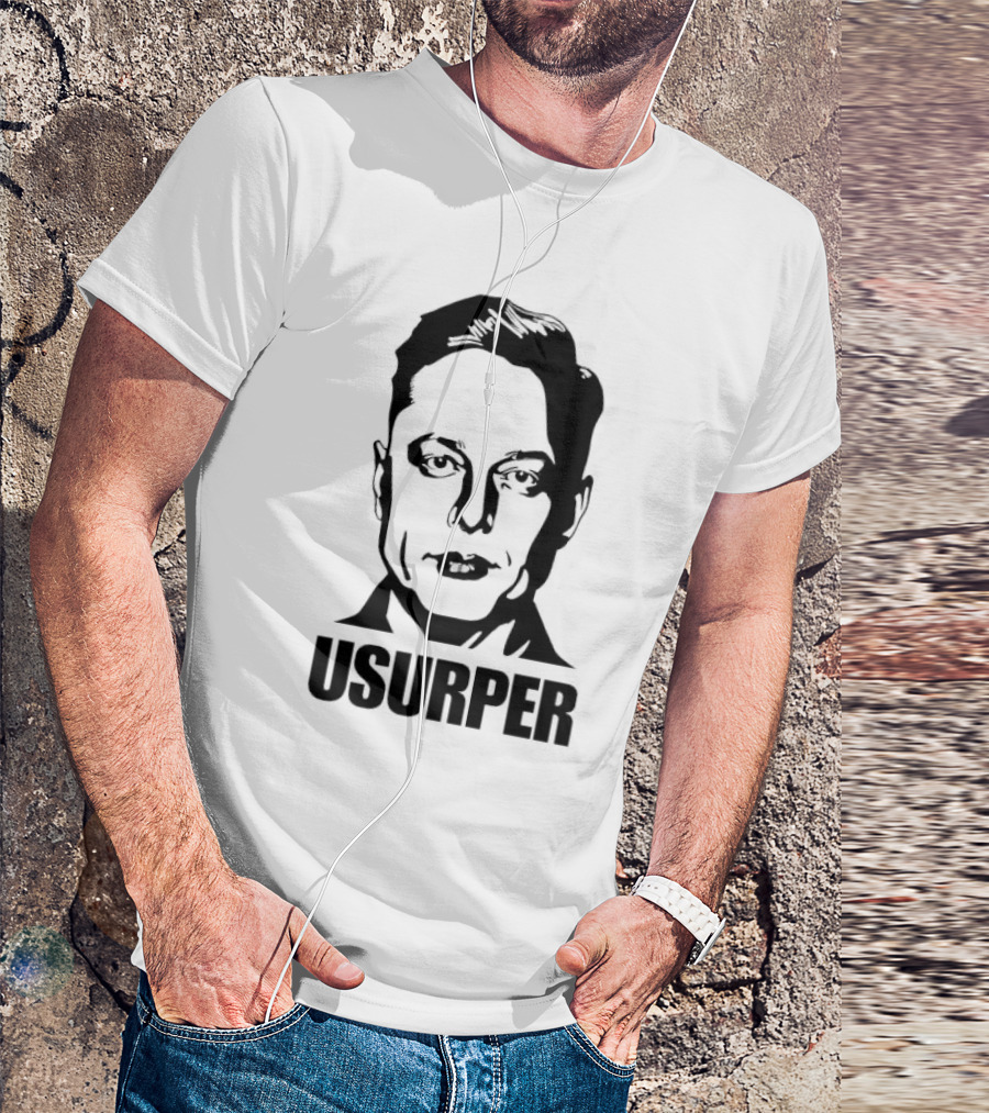 Elon Musk Usurpator Iconic Minimalist Style T-Shirt