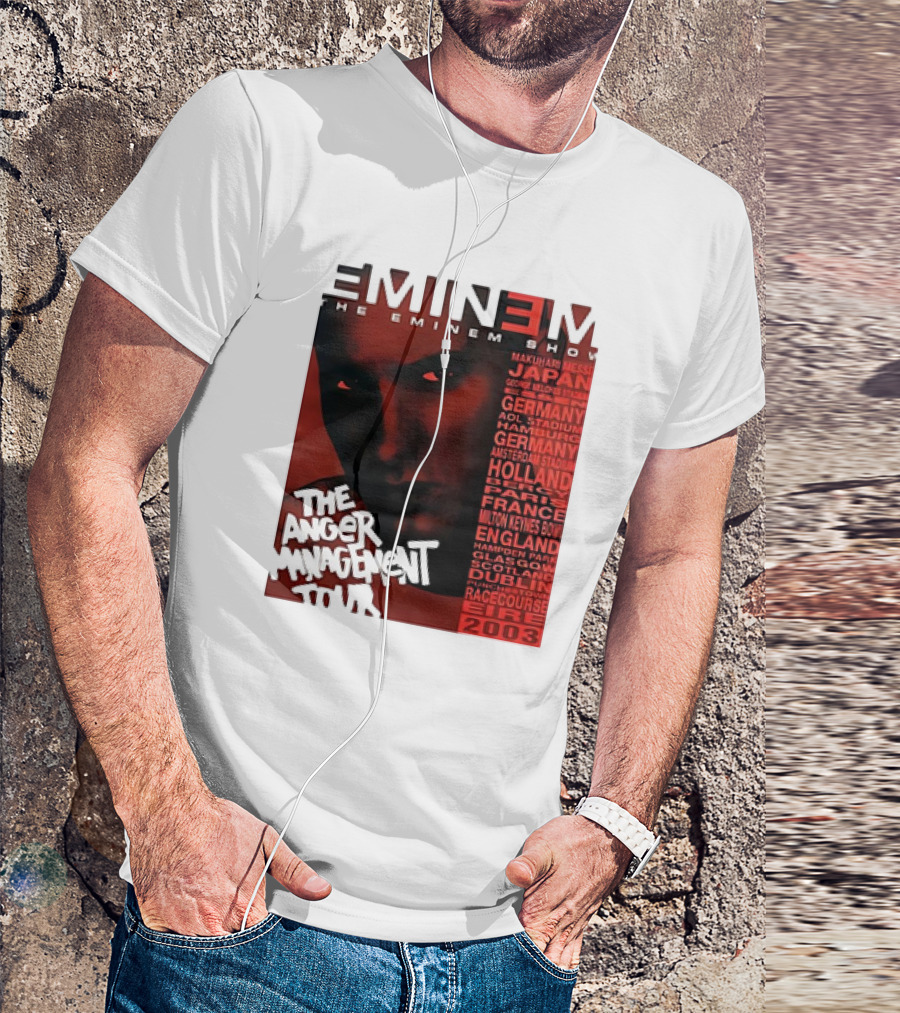 Eminem The Eminem Show The Anger Management Tour 2003 Japan Germany Holland France England Scotland Ireland T-Shirt