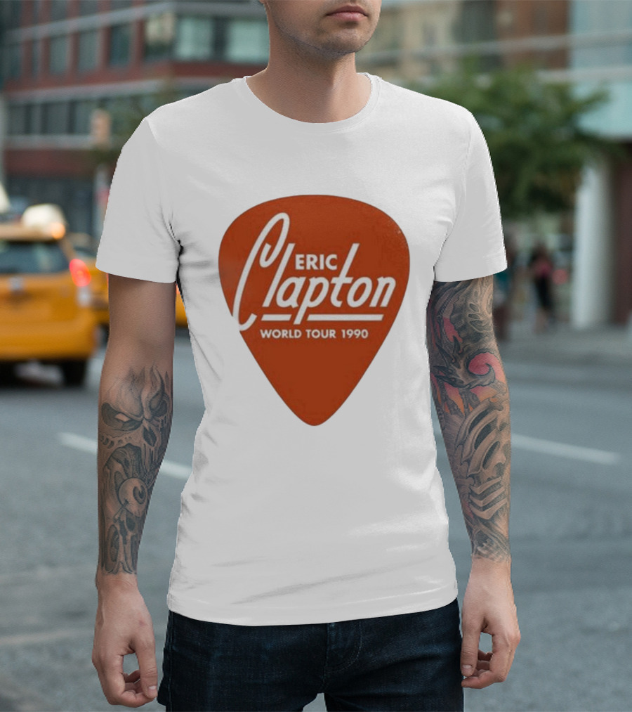 Eric Clapton World Tour 1990 Guitar Pick T-Shirt