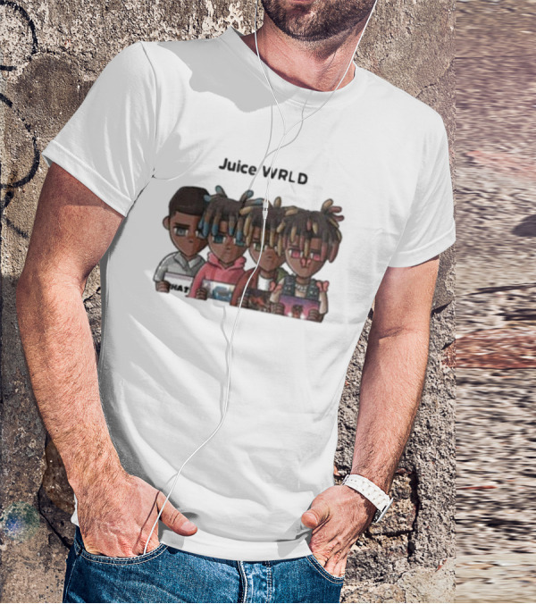 Juice WRLD Evolution Character Progression Holding Album Covers T-Shirt