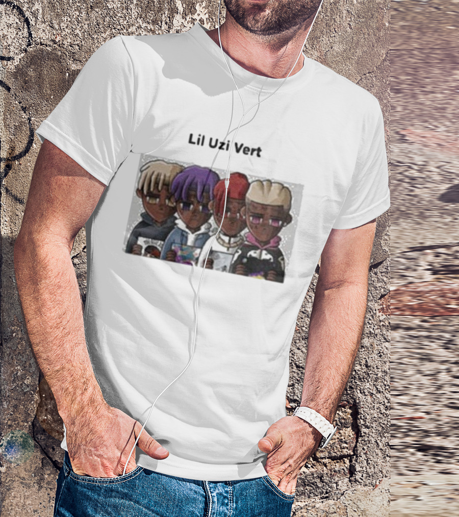 Lil Uzi Vert Evolution Cartoon Characters Holding Albums T-Shirt