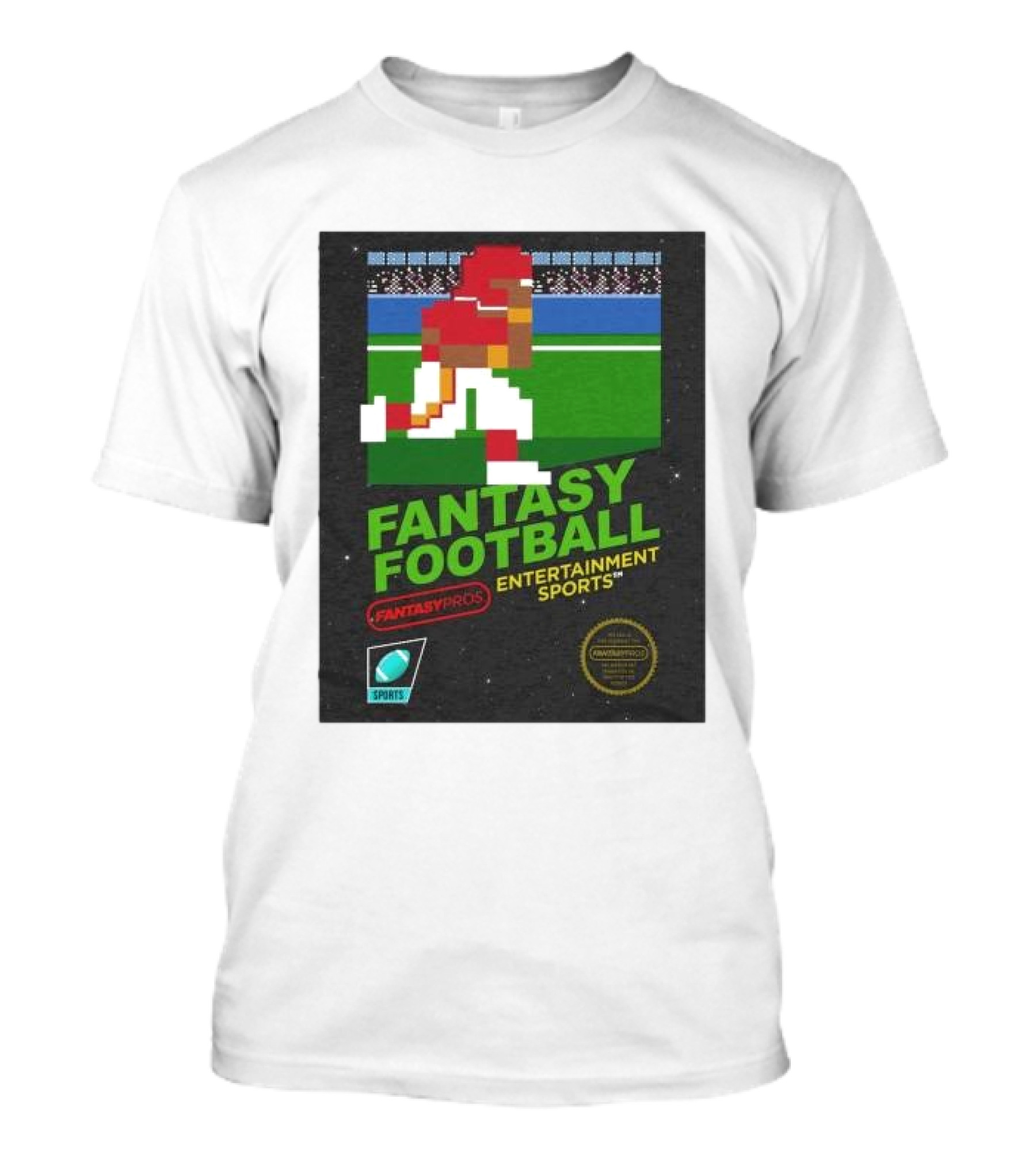 Fantasy Football Fantasypros Entertainment Sports Retro Pixel Art Player T-Shirt