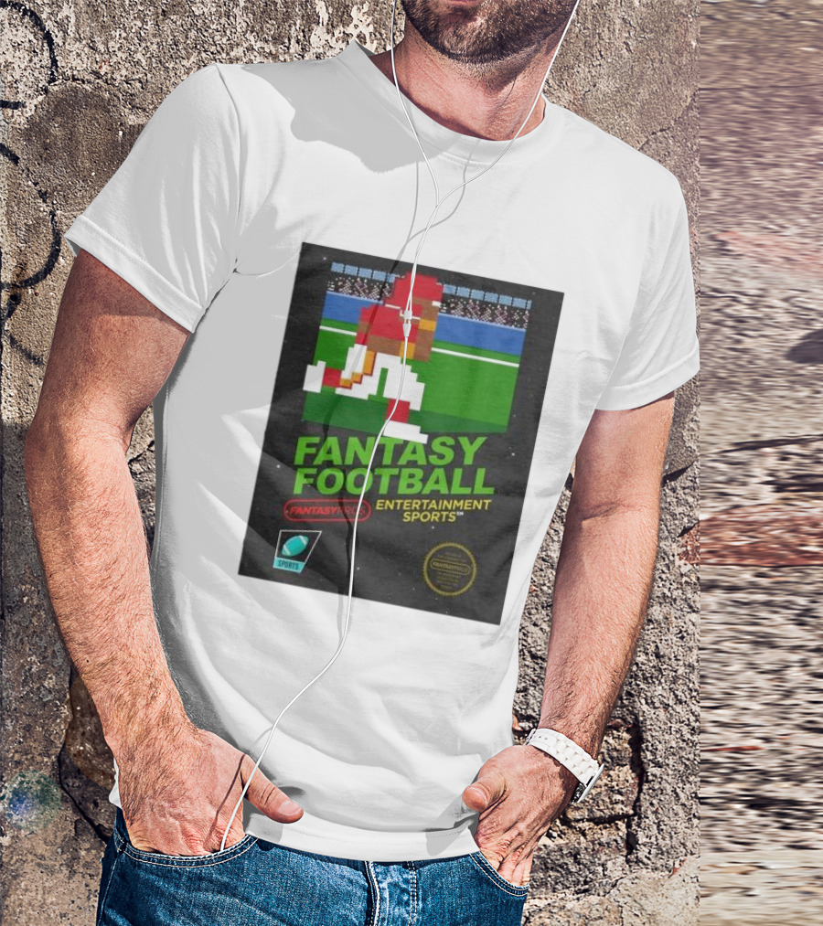 Fantasy Football Fantasypros Entertainment Sports Retro Pixel Art Player T-Shirt