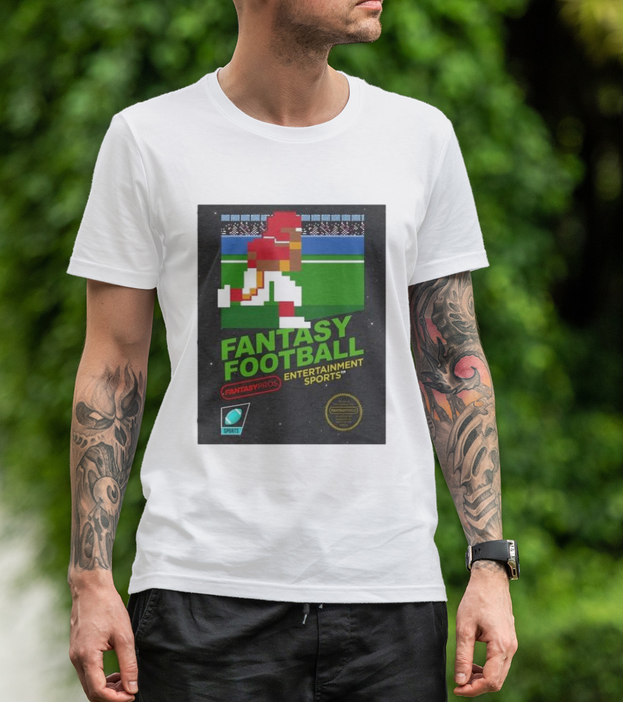 Fantasy Football Fantasypros Entertainment Sports Retro Pixel Art Player T-Shirt