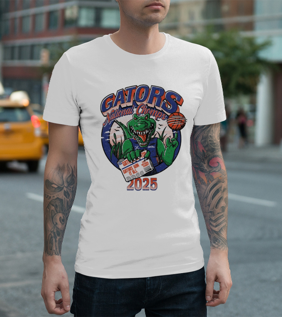 Gators National Champs 2025 Win It All Gators National Chomps T-Shirt