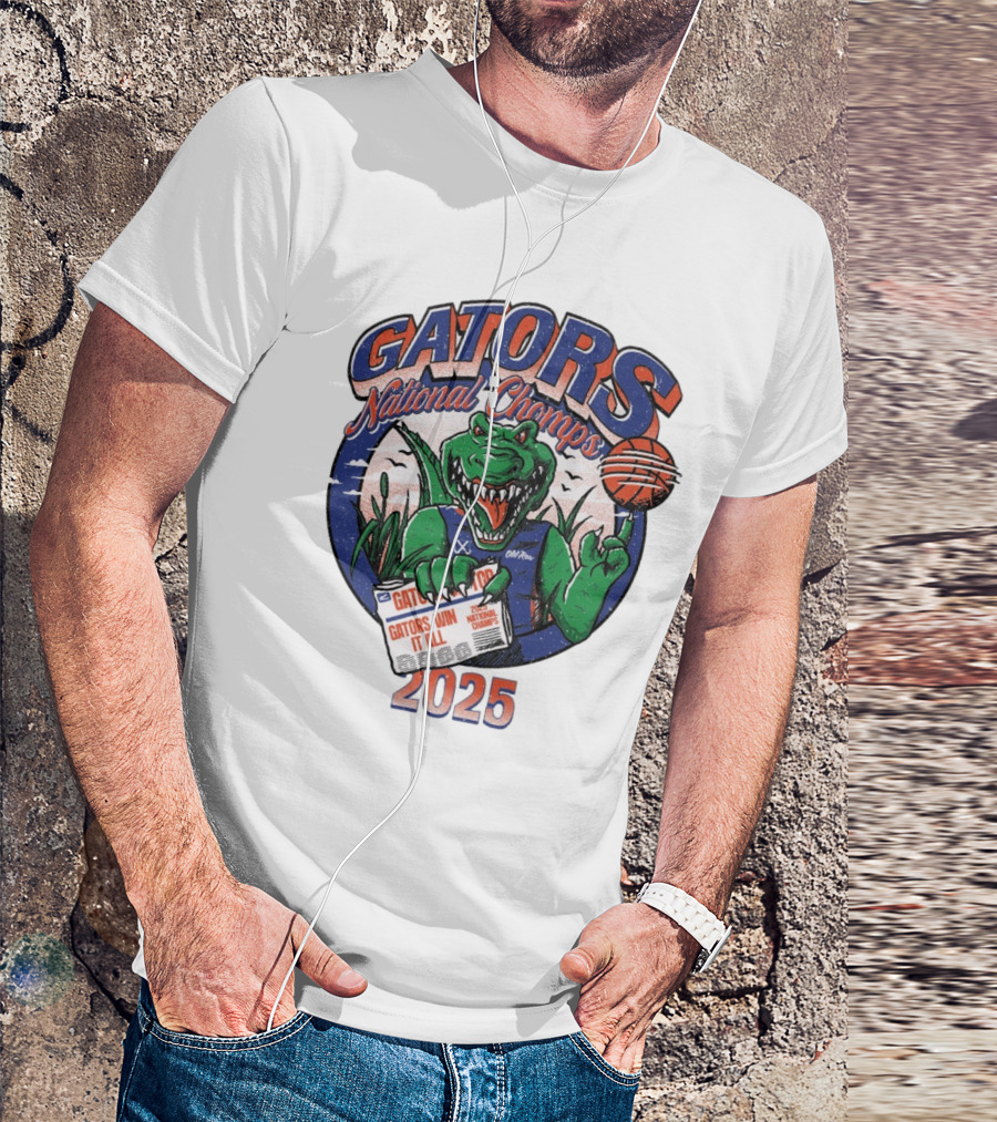 Gators National Champs 2025 Win It All Gators National Chomps T-Shirt