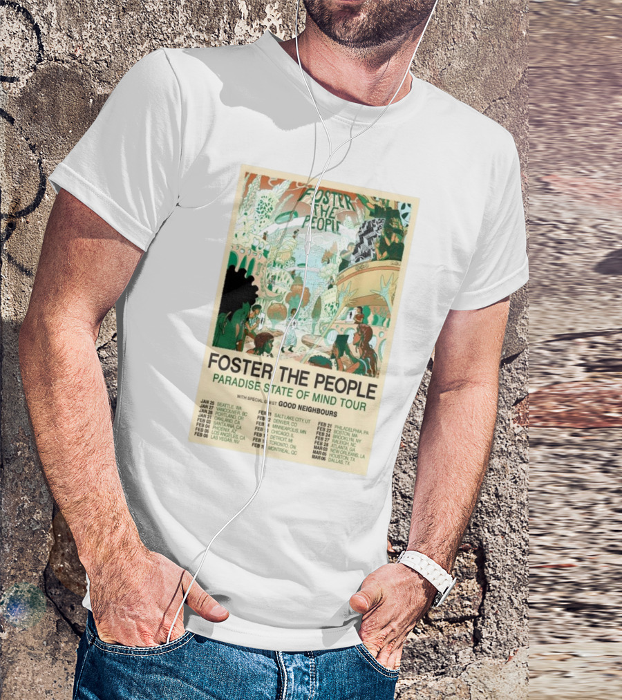 Foster The People Paradise State Of Mind Tour 2025 With Special Guest Good Neighbours T-Shirt