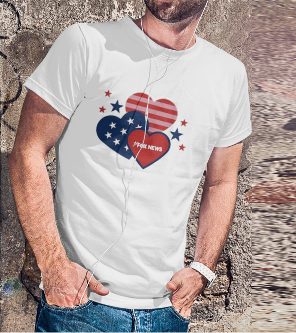 Patriotic Hearts Fox News Stars And Stripes T-Shirt