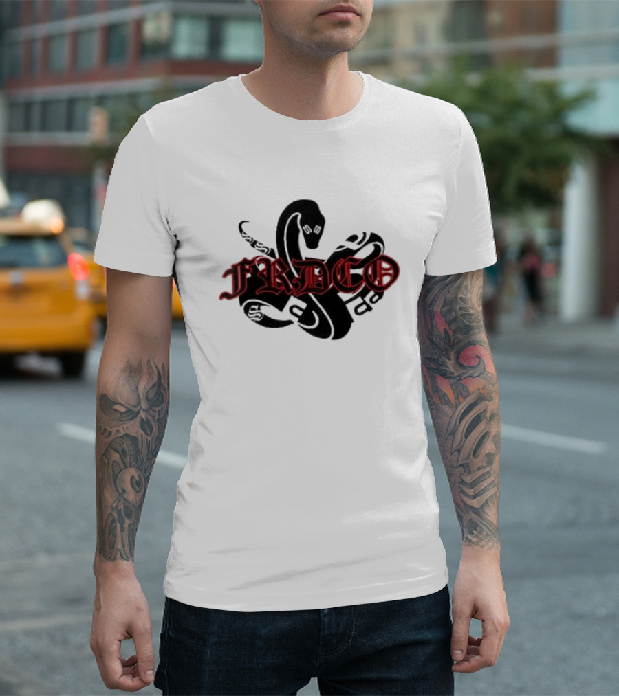 FRDCO Endless Stone Wash Embroidery Snake T-Shirt