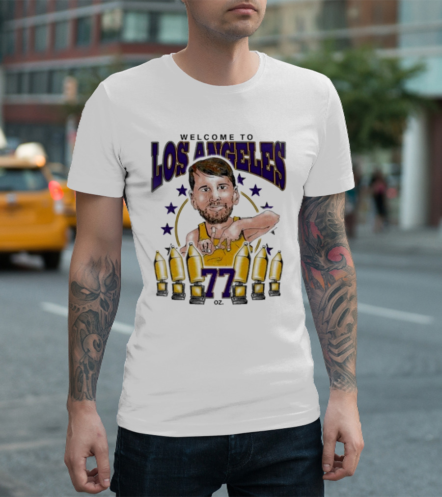 Los Angeles 77 Basketball Stars and Bottles T-Shirt