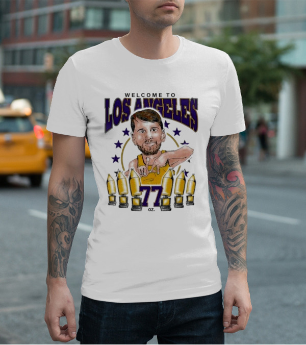 Los Angeles 77 Basketball Stars And Bottles T-Shirt