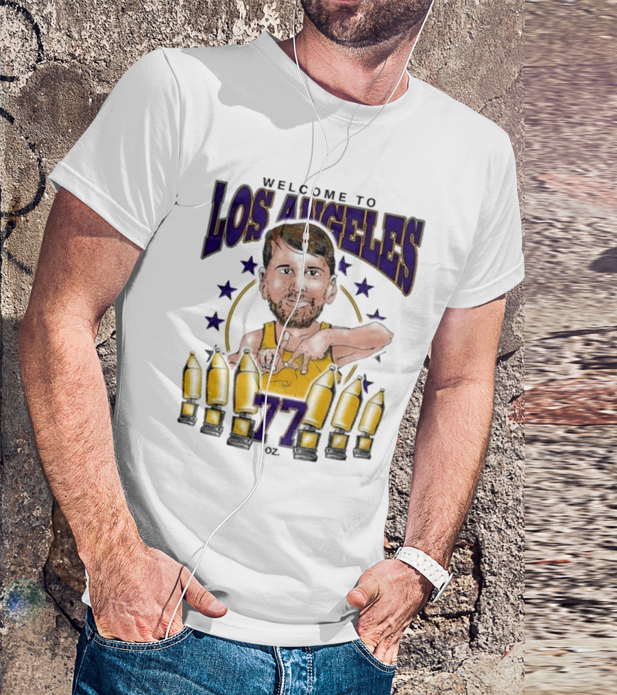 Los Angeles 77 Basketball Stars And Bottles T-Shirt