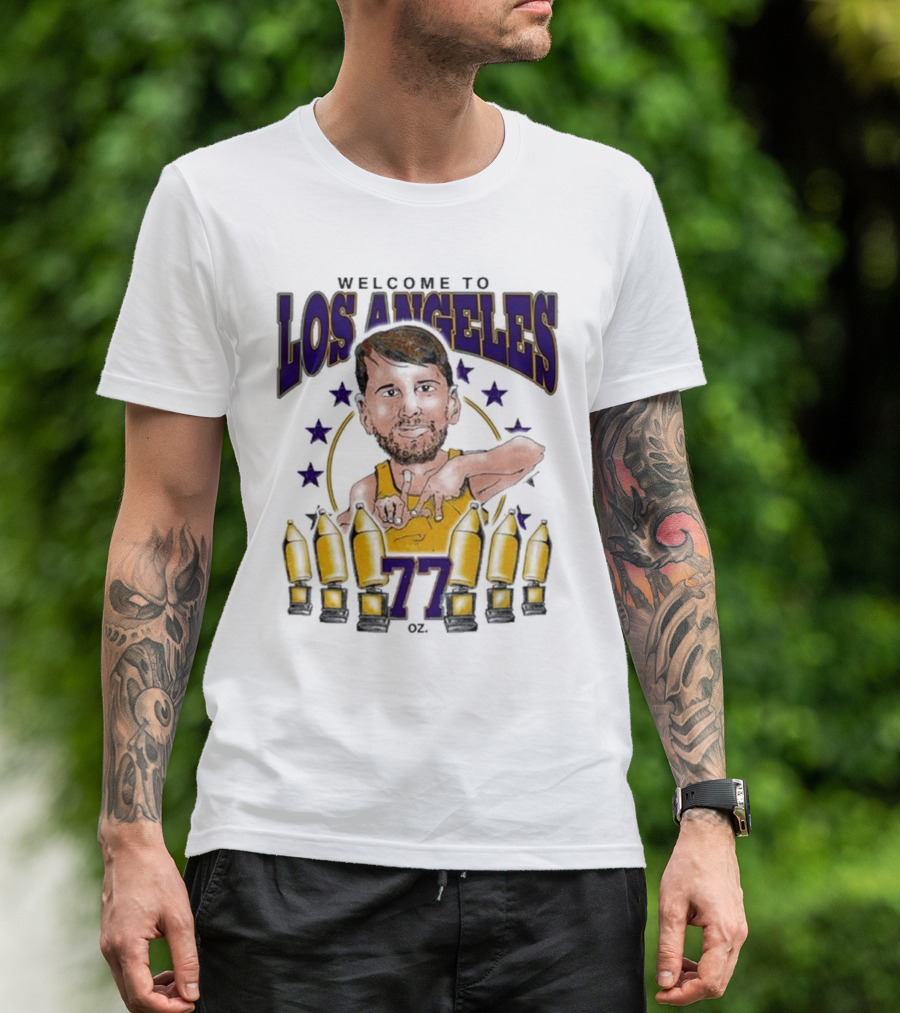 Los Angeles 77 Basketball Stars And Bottles T-Shirt