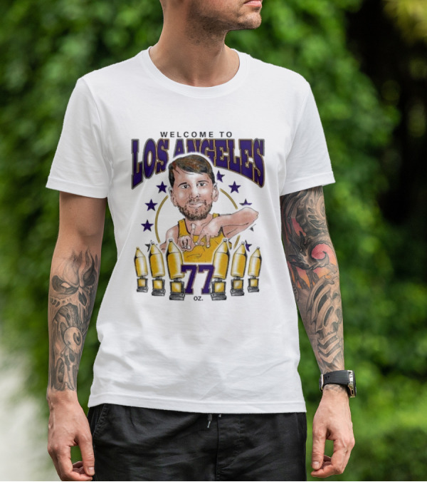 Los Angeles 77 Basketball Stars And Bottles T-Shirt