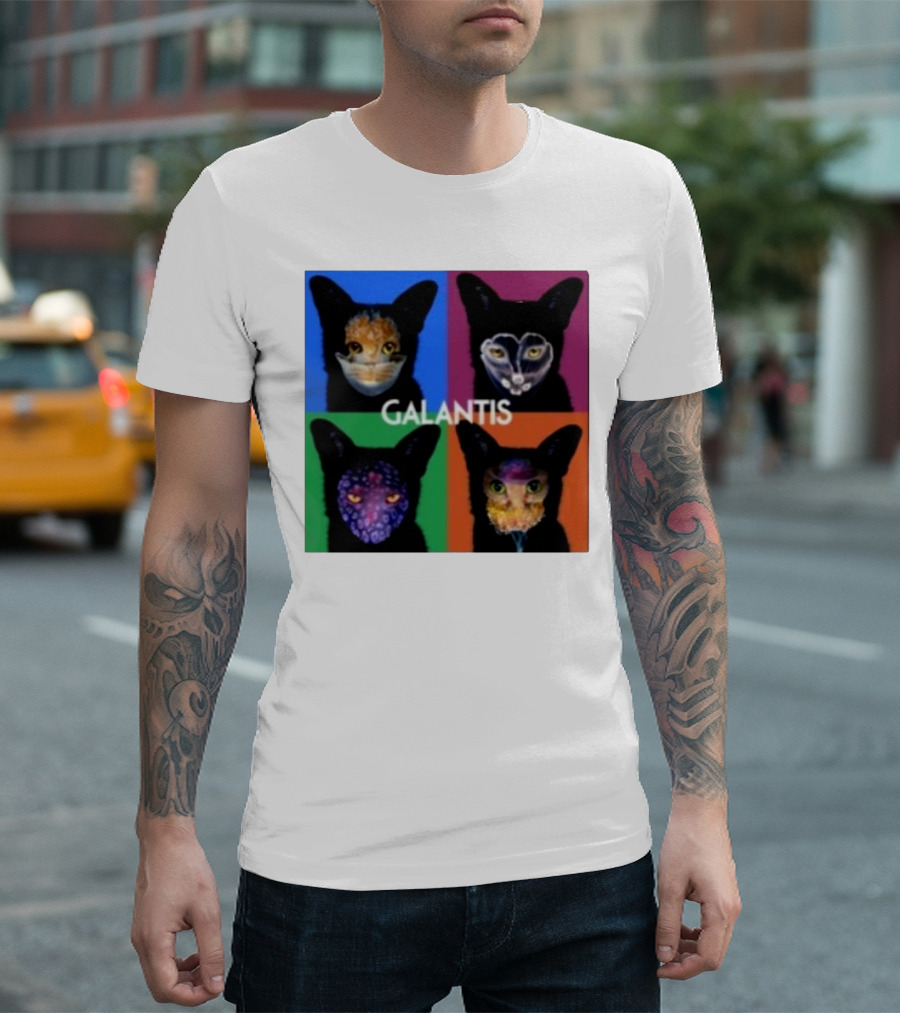 Galantis 4x Seafox Colorful Pop Art Quadrant T-Shirt